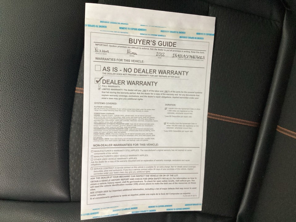 2022 Nissan Altima SR FWD