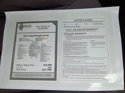 2013 Jeep Wrangler Sport