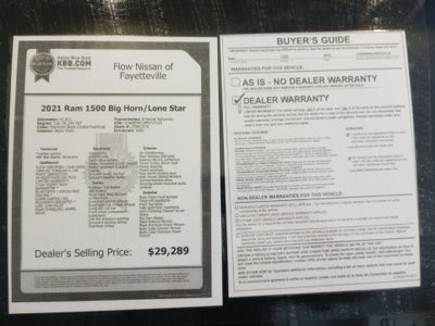 2021 RAM 1500 Big Horn Quad Cab 4x4 6'4" Box