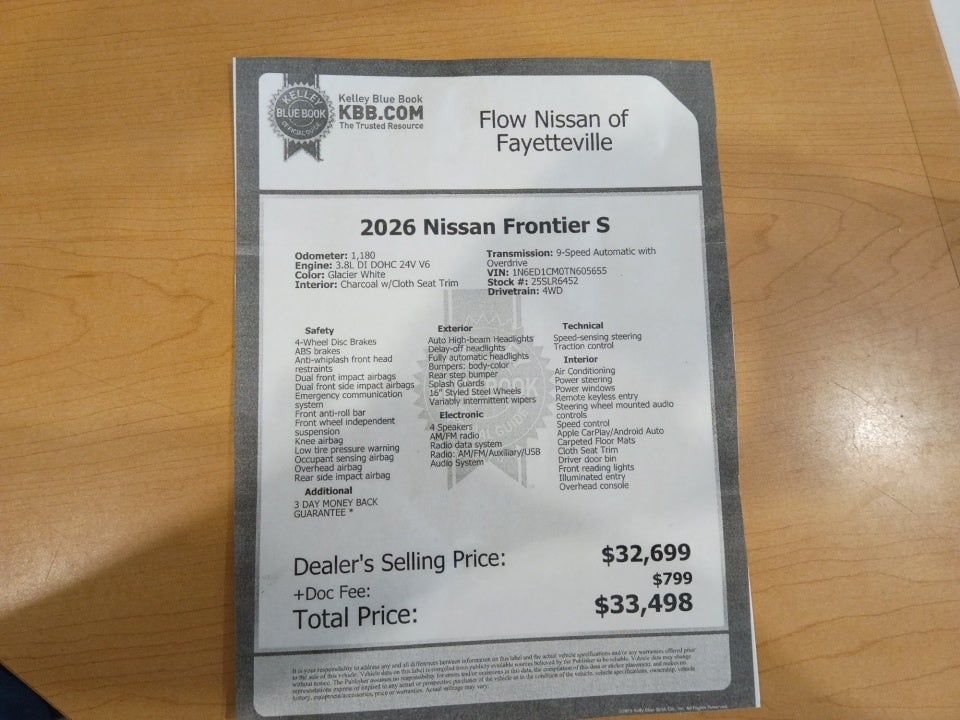 2026 Nissan Frontier King Cab S 4x4