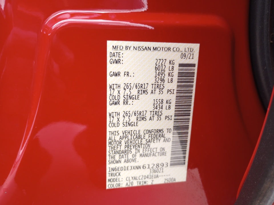 2022 Nissan Frontier Crew Cab SV 4x2