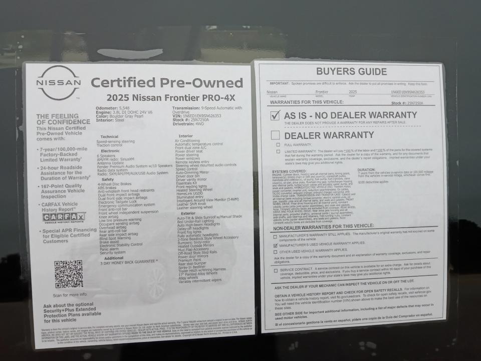2025 Nissan Frontier PRO-4X
