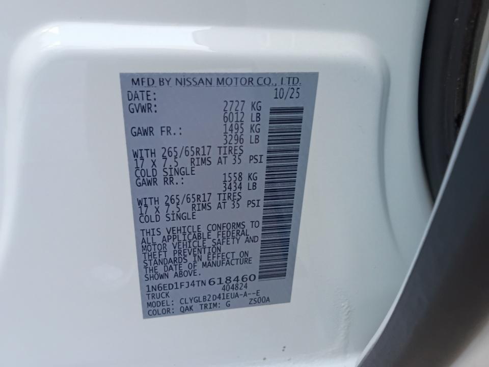 2026 Nissan Frontier SV