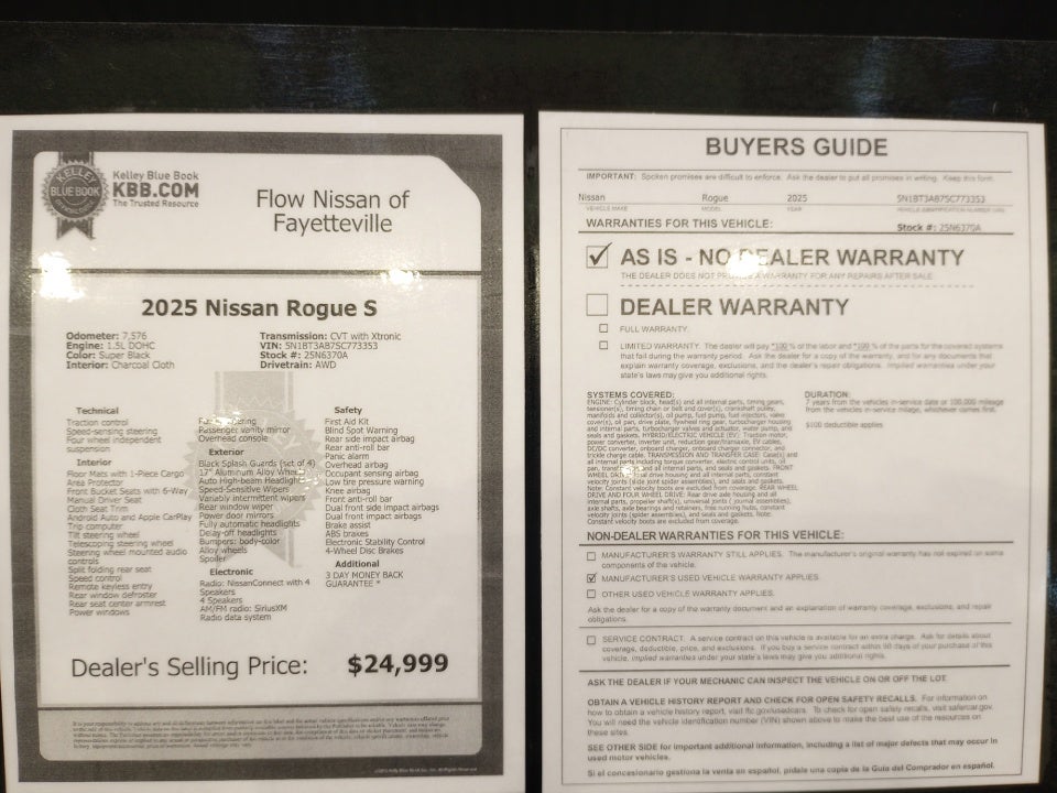 2025 Nissan Rogue S Intelligent AWD