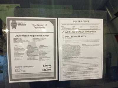 2026 Nissan Rogue Rock Creek