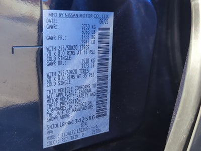 2022 INFINITI QX60 SENSORY