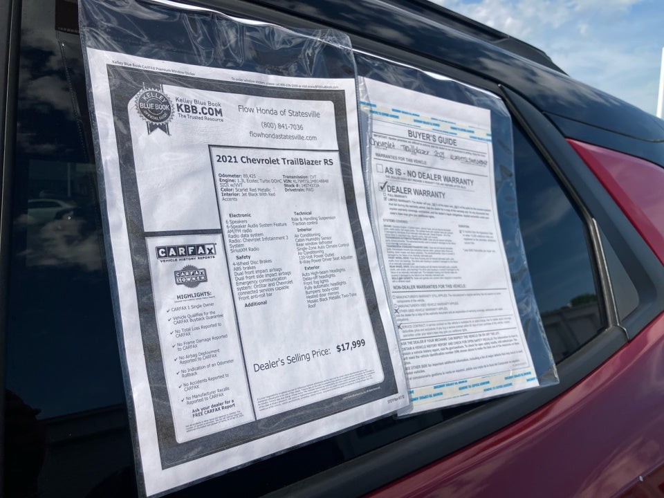 2021 Chevrolet Trailblazer FWD RS