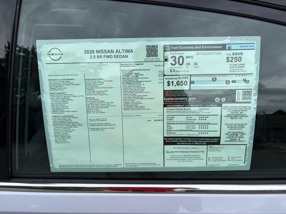 2026 Nissan Altima SR FWD