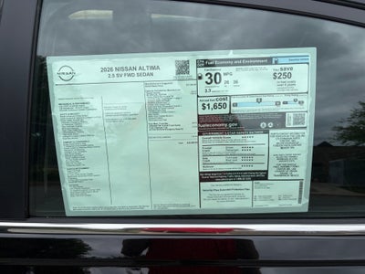 2026 Nissan Altima SV FWD