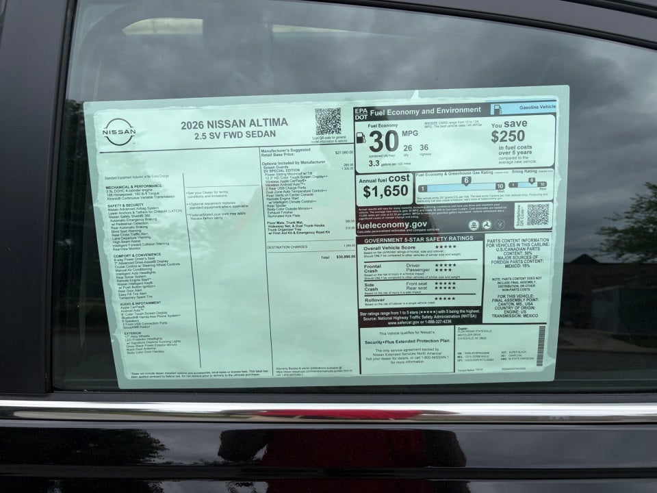 2026 Nissan Altima SV FWD