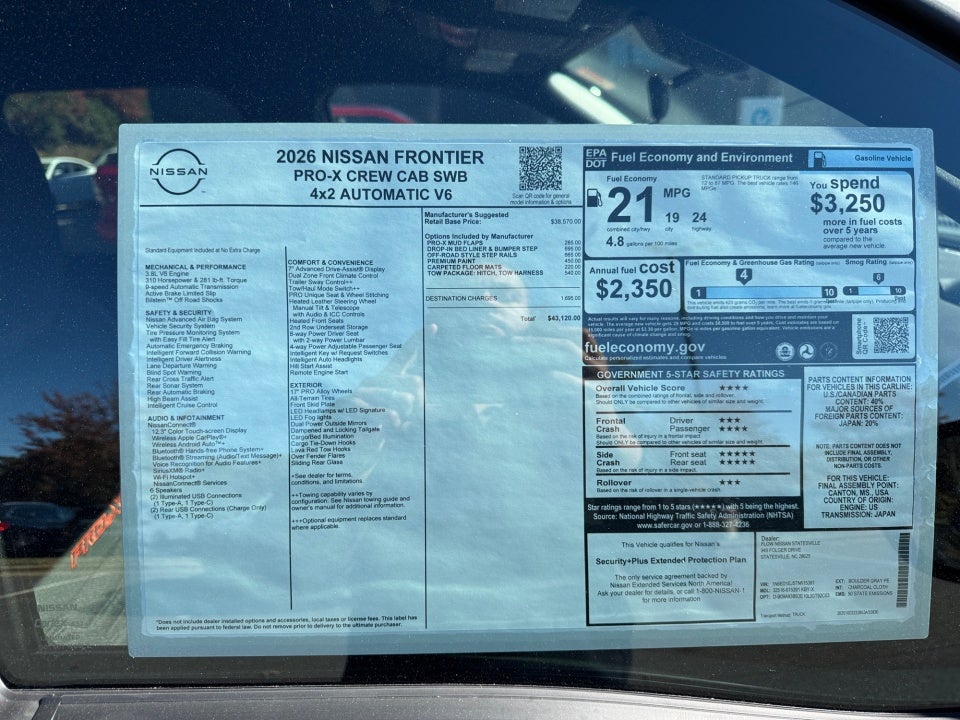 2026 Nissan Frontier Crew Cab PRO-X 4x2