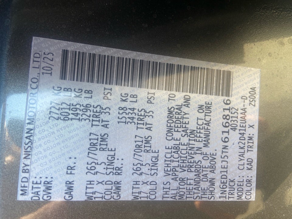 2026 Nissan Frontier Crew Cab PRO-X 4x2