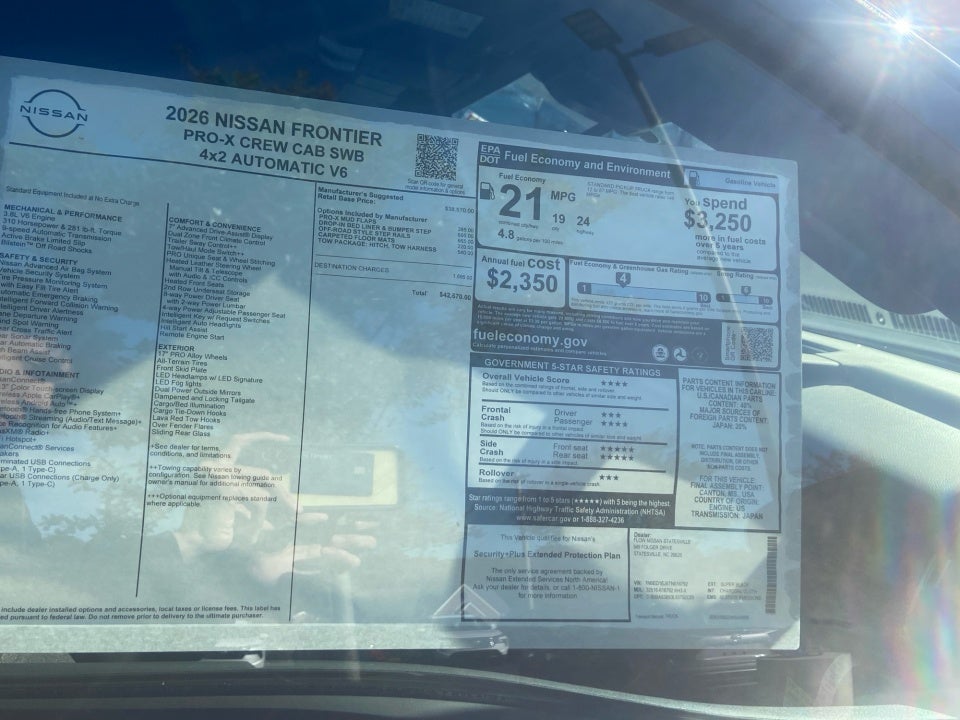 2026 Nissan Frontier Crew Cab PRO-X 4x2