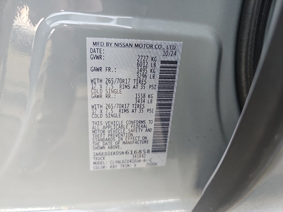 2025 Nissan Frontier Crew Cab PRO-4X 4x4