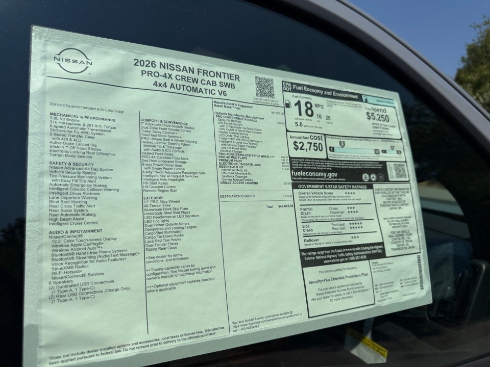 2026 Nissan Frontier Crew Cab PRO-4X 4x4