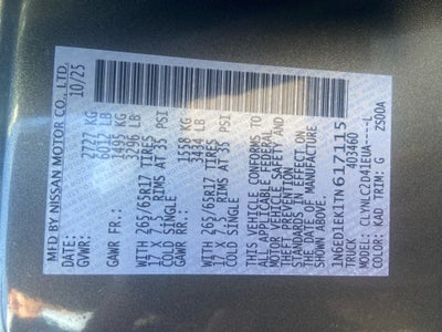 2026 Nissan Frontier Crew Cab S 4x4