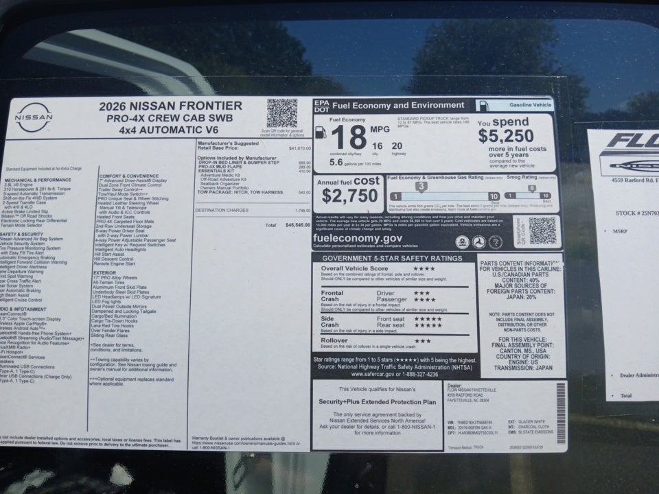 2026 Nissan Frontier PRO-4X
