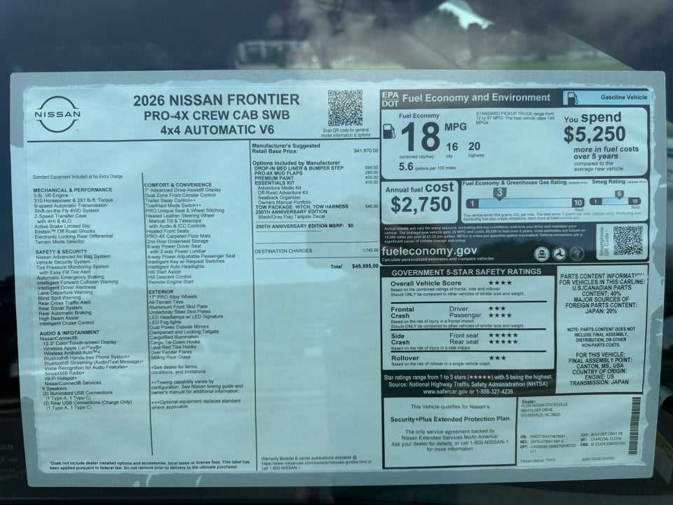 2026 Nissan Frontier PRO-4X