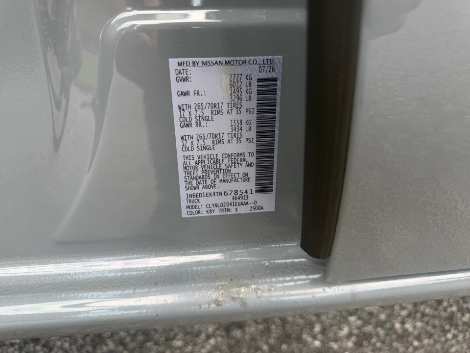 2026 Nissan Frontier PRO-4X