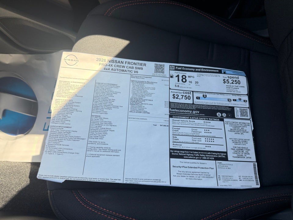 2026 Nissan Frontier Crew Cab PRO-4X 4x4