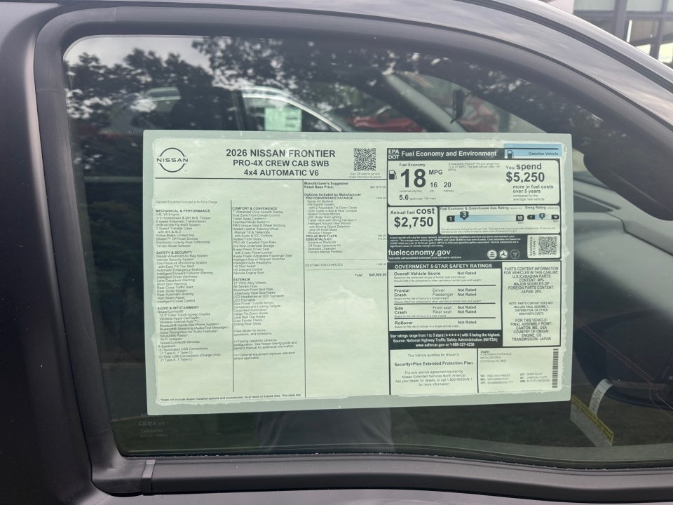 2026 Nissan Frontier Crew Cab PRO-4X 4x4