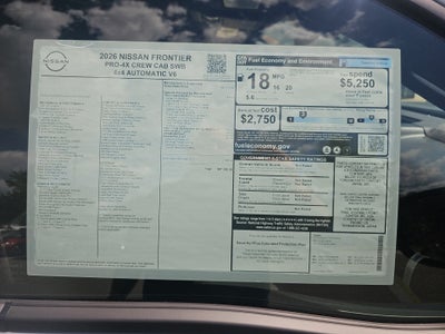 2026 Nissan Frontier Crew Cab PRO-4X 4x4