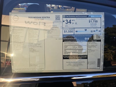 2025 Nissan Sentra SV