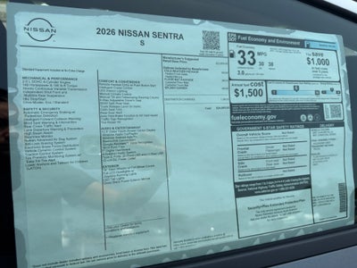 2026 Nissan Sentra S