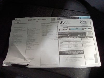 2026 Nissan Sentra SV