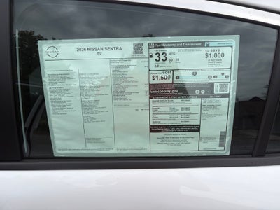 2026 Nissan Sentra SV