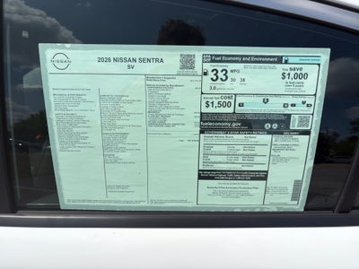 2026 Nissan Sentra SV