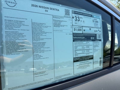 2026 Nissan Sentra SV