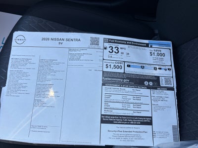 2026 Nissan Sentra SV