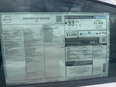 2026 Nissan Sentra SV