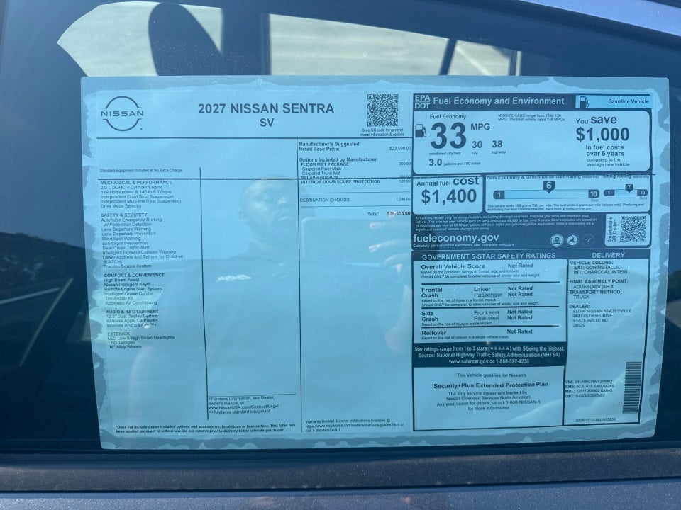 2027 Nissan Sentra SV