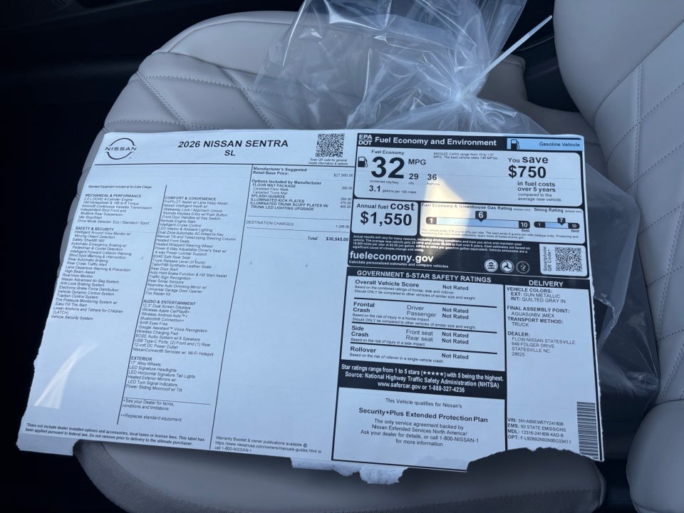 2026 Nissan Sentra SL