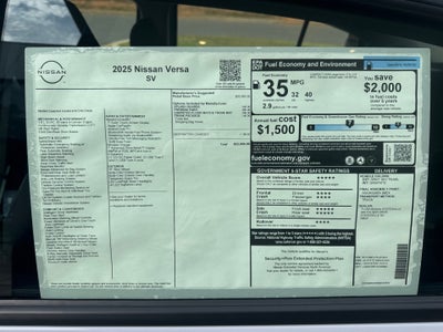 2025 Nissan Versa 1.6 SV