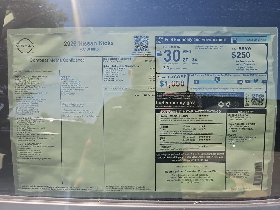2026 Nissan Kicks SV