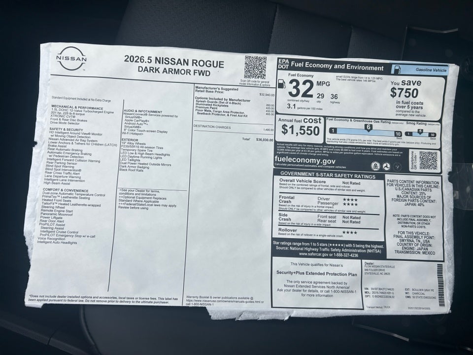 2026 Nissan Rogue Dark Armor