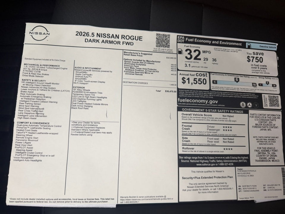 2026 Nissan Rogue Dark Armor