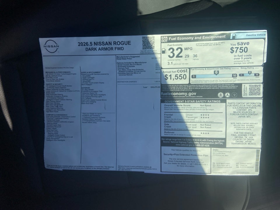 2026 Nissan Rogue Dark Armor