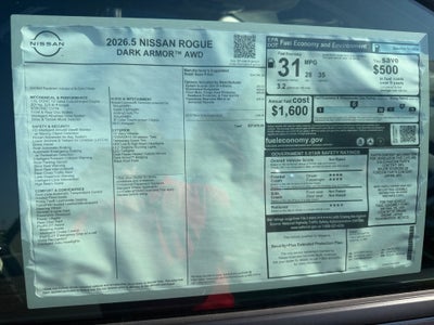 2026 Nissan Rogue Dark Armor