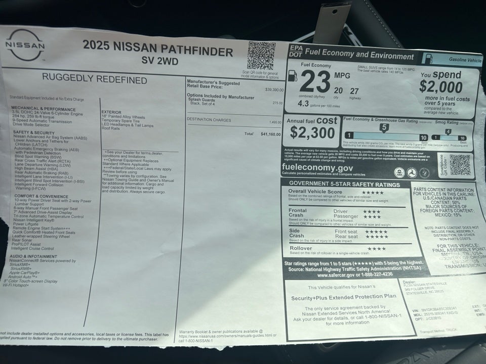 2025 Nissan Pathfinder SV FWD