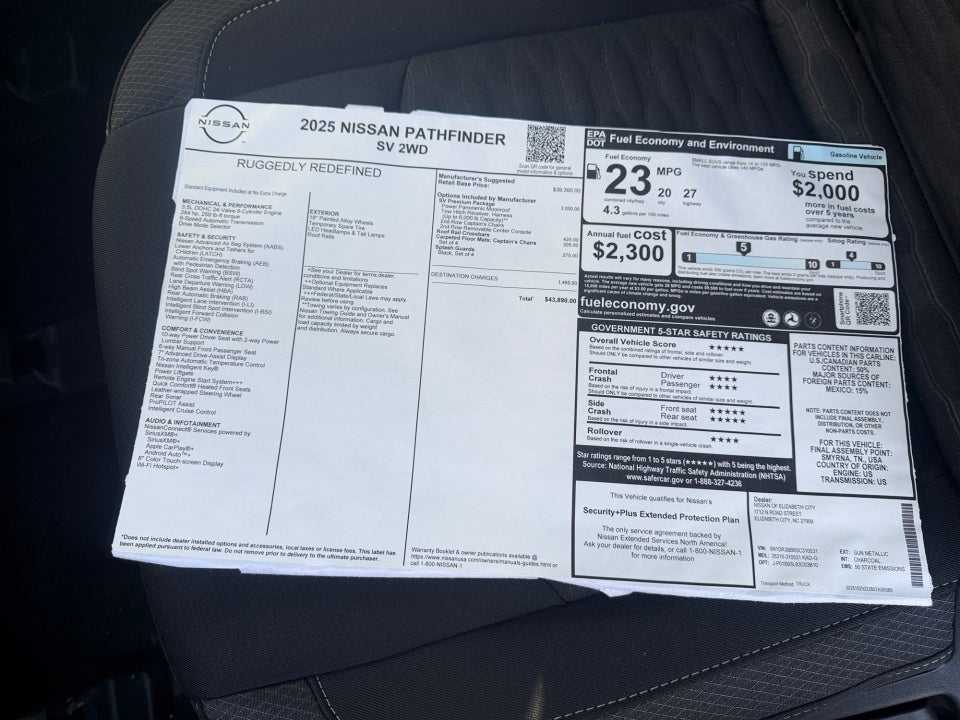 2025 Nissan Pathfinder SV FWD