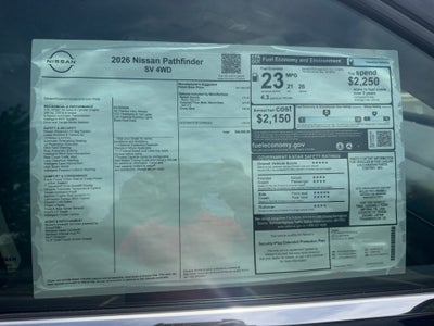 2026 Nissan Pathfinder SV