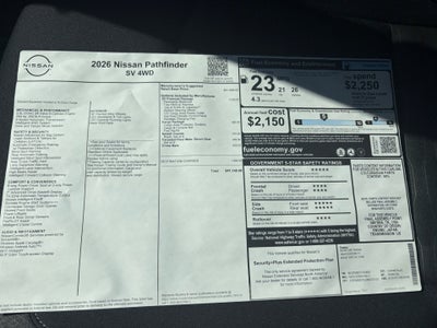2026 Nissan Pathfinder SV