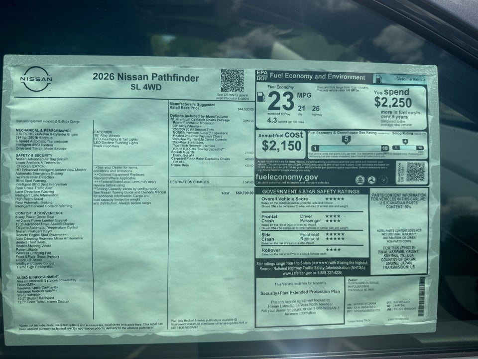2026 Nissan Pathfinder SL