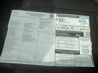 2026 Nissan Pathfinder Platinum