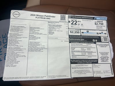 2026 Nissan Pathfinder Platinum