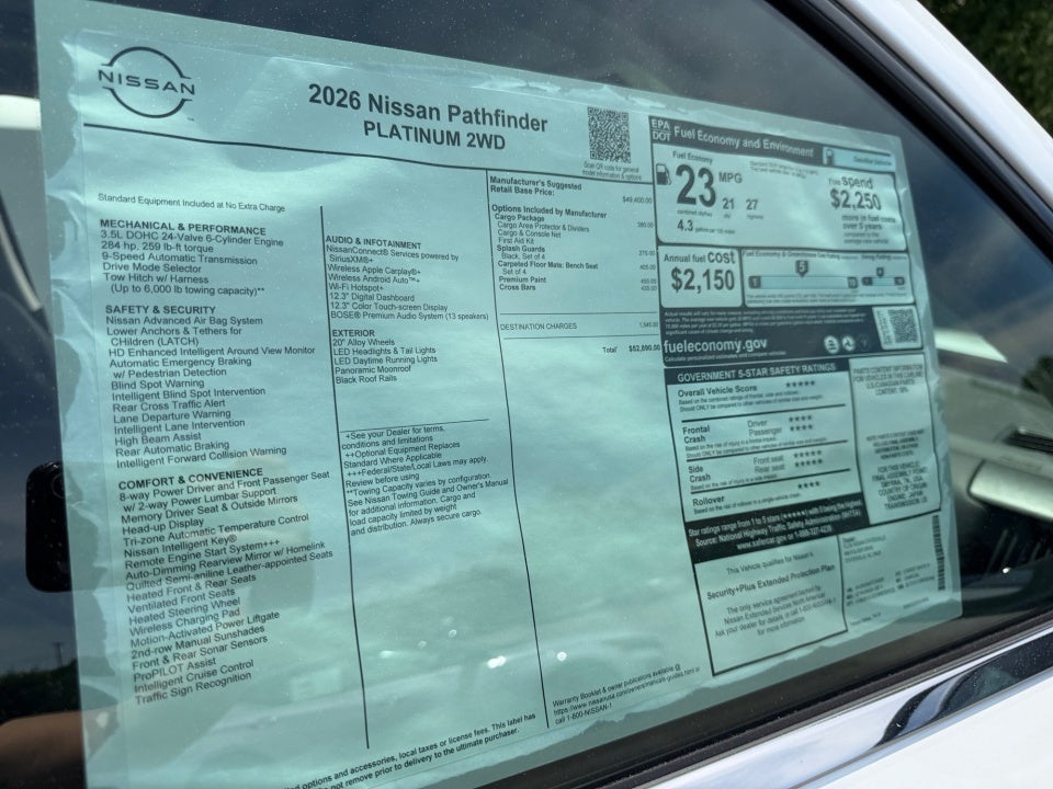 2026 Nissan Pathfinder Platinum
